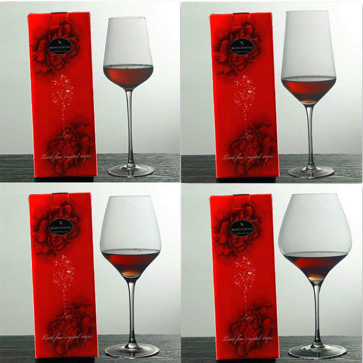 手工水晶红酒杯高脚酒杯波尔多葡萄酒杯玻璃酒具单只礼盒装厂家直