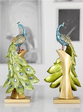 欧式创意孔雀摆件装饰品