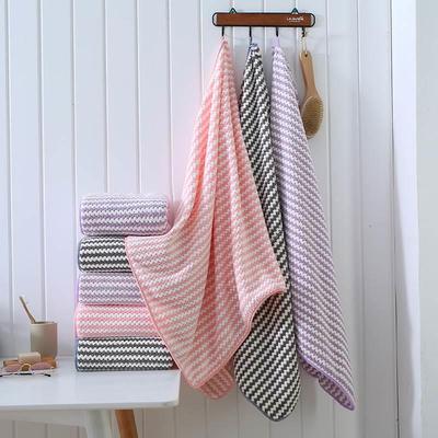 珊瑚绒浴巾 成人儿童婴幼儿大毛巾 阳离子条纹沙滩浴巾