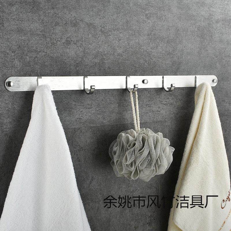 太空铝固定排钩衣钩厨卫挂钩卫生间衣帽间一钩浴室厨房固定钩