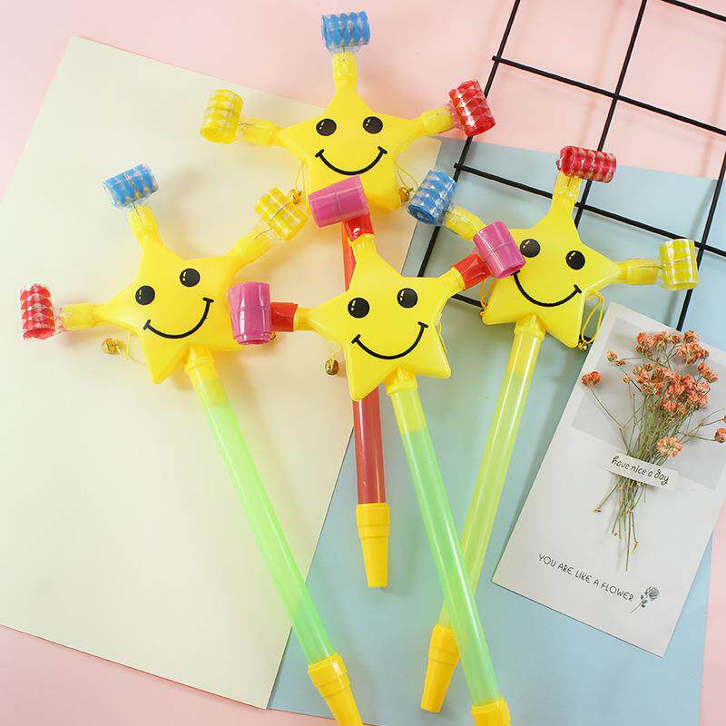 地摊新款五角星吹龙口哨网红同款儿童益智玩具塑料口哨子定制