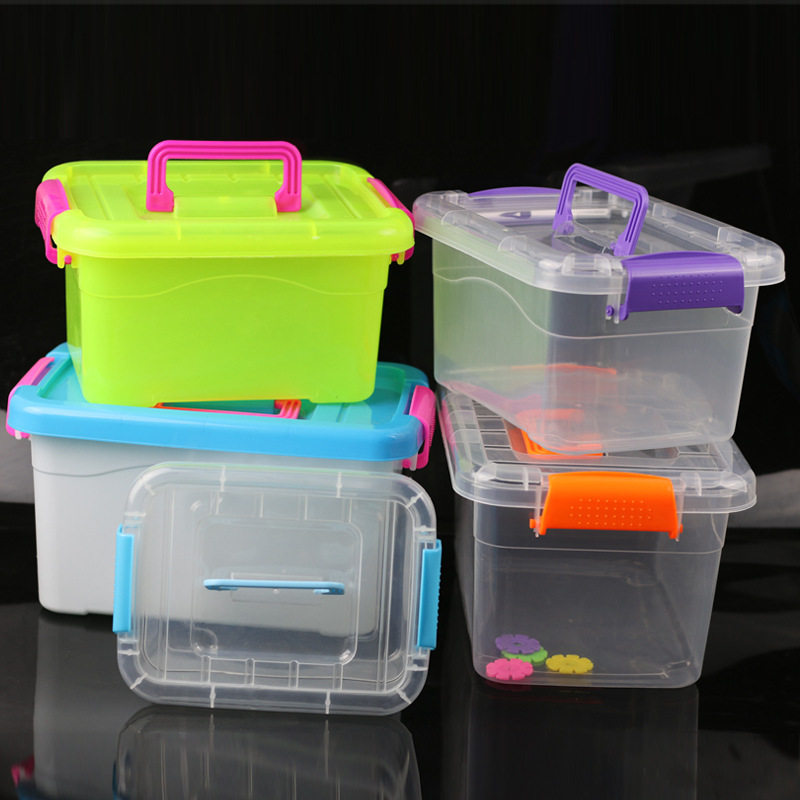 源头工厂pp大号手提塑料箱 不漏水收纳储物收纳盒塑料盒透明