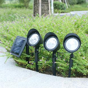 太阳能灯户外家用室外花园庭院草坪灯防水LED一拖三投射灯装饰灯