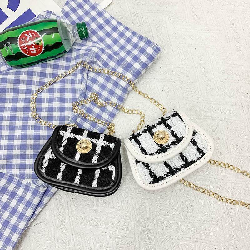 韩版儿童小包时尚小香风公主链条斜挎包宝宝迷你单肩包女童配饰包