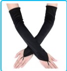 新娘婚纱礼服演出黑色无指勾指露指手套结婚配饰白色