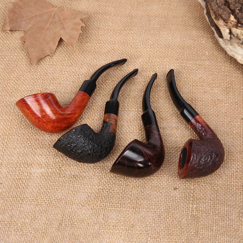 弯式中号时尚烟具石楠中号烟斗石楠木烟斗原木耐热不积水轻巧精美