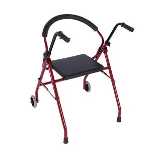 老年人助行器带座带轮四脚拐杖凳学步车康复训练助步器手推车折叠