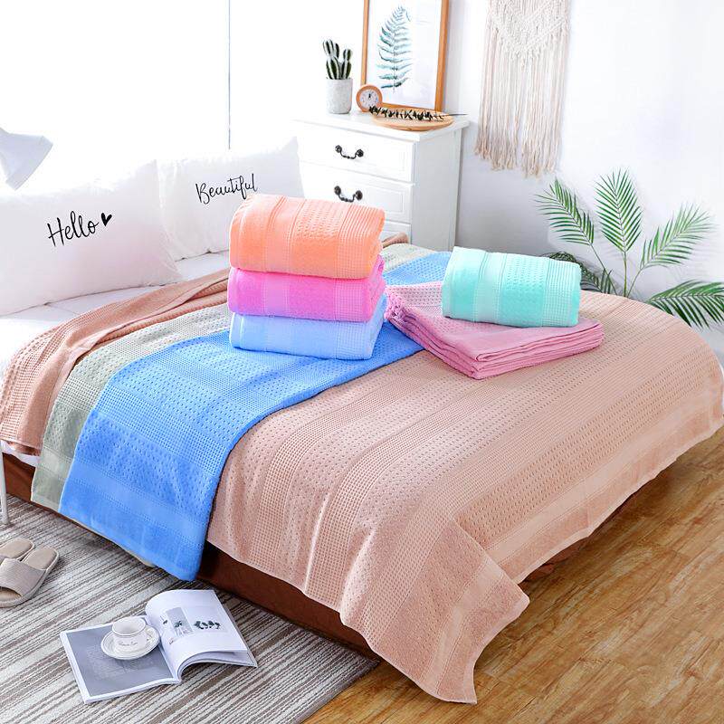 宿舍老式毛巾被棉双人色加厚毛巾毯加大枕巾劳保单人盖毯定制