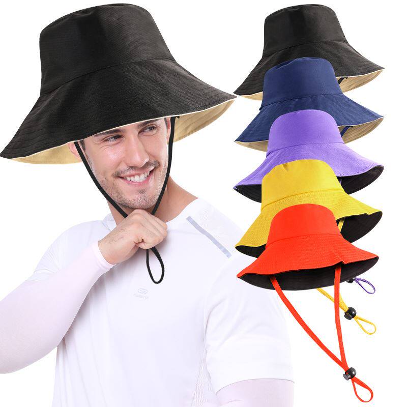 春夏季爆款宽檐沙滩帽可折叠男女遮阳帽大檐帽防晒太阳帽