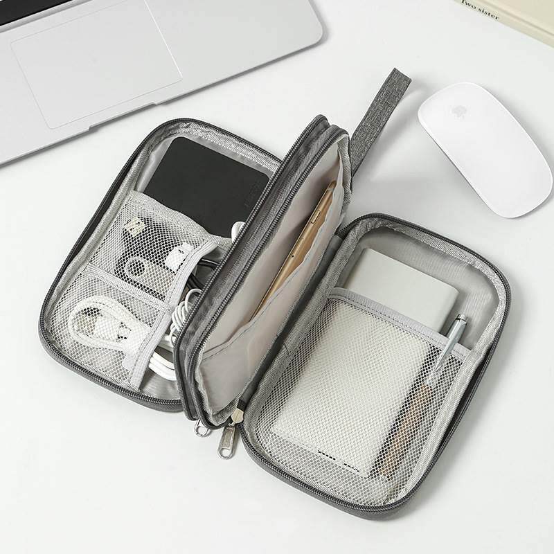 MULTI-FUNCTION DATA CABLE STORAGE BAG MOBILE PHONE DIGITAL ACCESSORIES FINISHING BAG TRAVEL PORTABLE HEADPHONES U DISK PROTECTIVE CASE