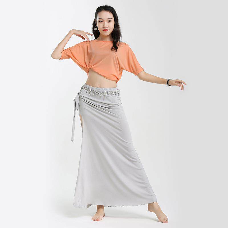鸿华新款肚皮舞服装女现代东方舞服形体练功服裙套装表演舞蹈演出