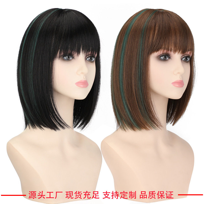 假发女短直发头顶式补发块增发片时尚自然逼真挑色3D刘海工厂
