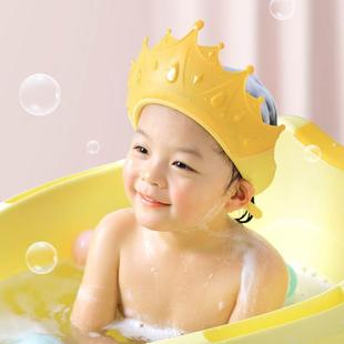 皇冠儿童硅胶浴帽护耳型可调节宝宝洗发小孩子洗头帽洗头神器