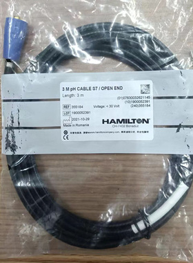 原装正品哈美顿pH电极线缆 分析仪表专用  1M/3M/5M/10M pH CABLE