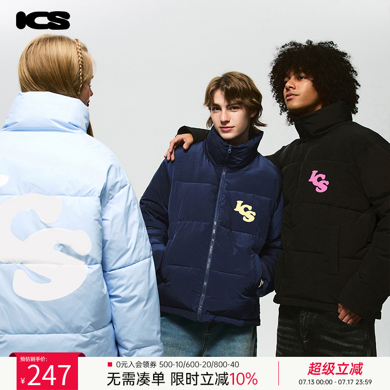 ICONSLAB马卡龙色胶印LOGO棉服