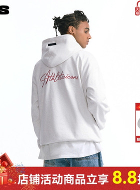 ics丨iconslab撞色手写字体情侣秋连帽卫衣美式街头潮牌宽松上衣