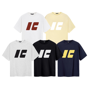 iconslab 撞色简约logo索罗娜凉感短袖T恤潮百搭宽松男女同款上衣