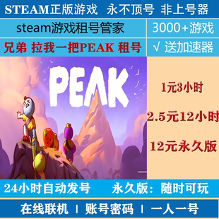 PEAK租号 兄弟 拉我一把PEAK租号 正版steam游戏账号租号