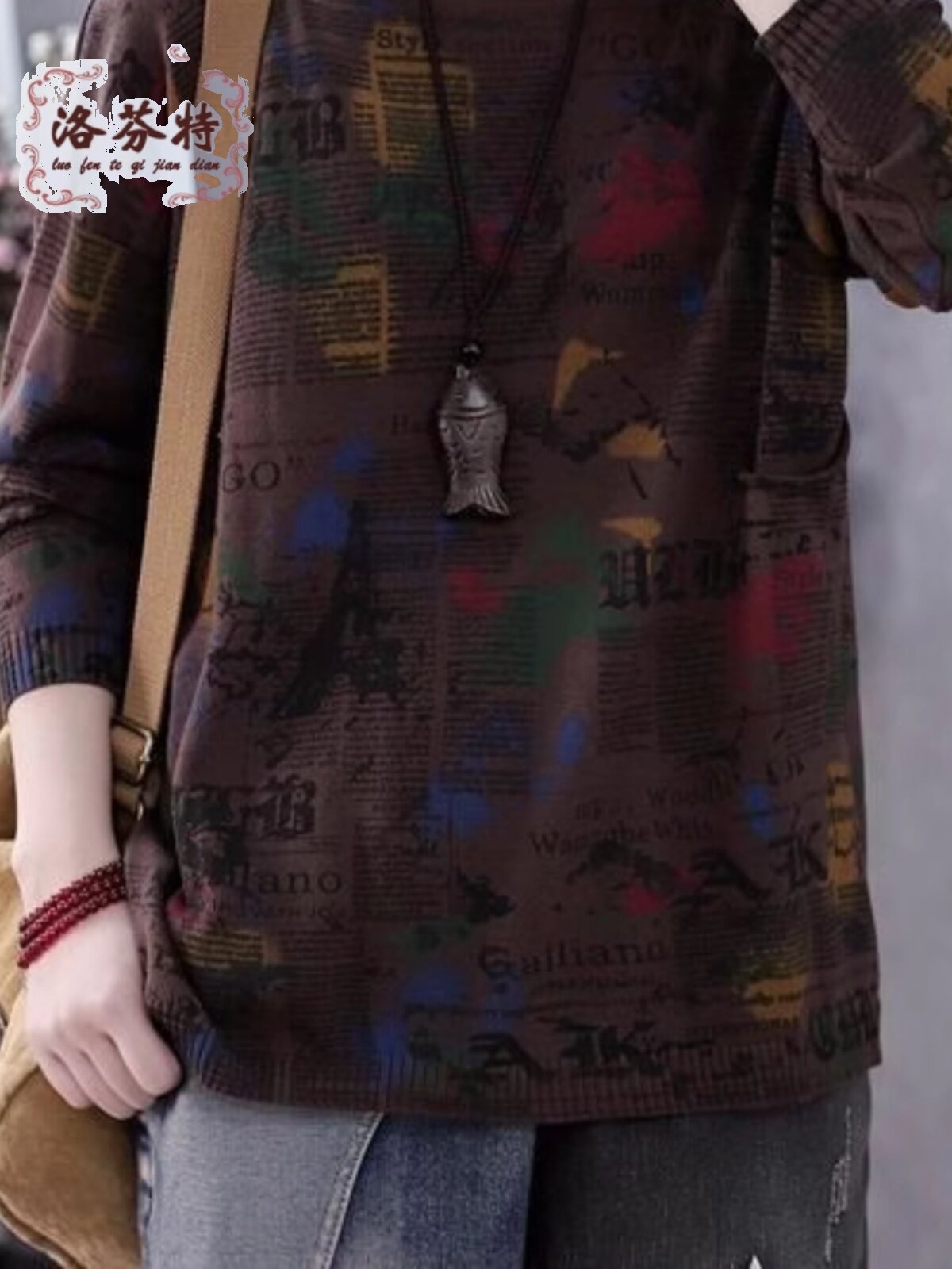 PLUS SIZE WOMENS NEW KNITTED SWEATER WOMENS SUMMER DRESS LOOSE TOP LAZY WIND PRINT KNITTING TO COVER THE FLESH AND LOOK THIN AND ELEGANT