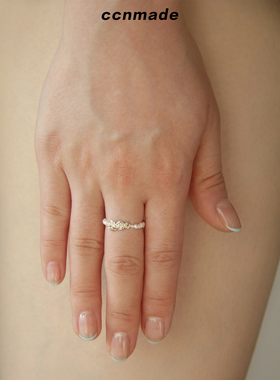 [预售]CCNMADE|Plumeria珍珠戒指ver2 925纯银花朵珍珠原创设计