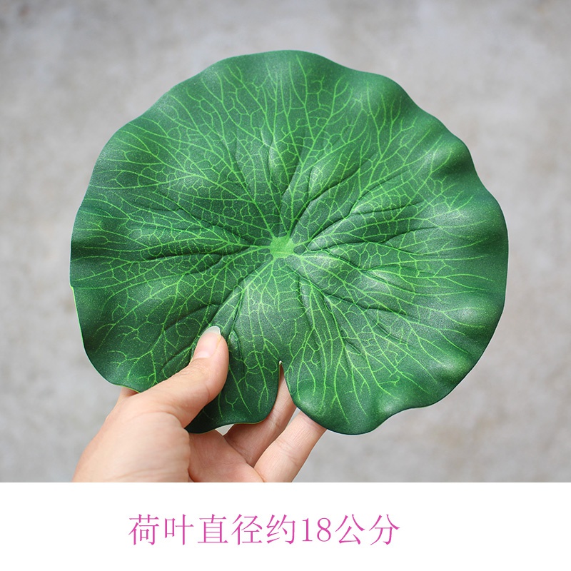 22仿真荷花假荷叶舞蹈道具假莲花睡莲叶子鱼池浮水水池装饰泡沫a
