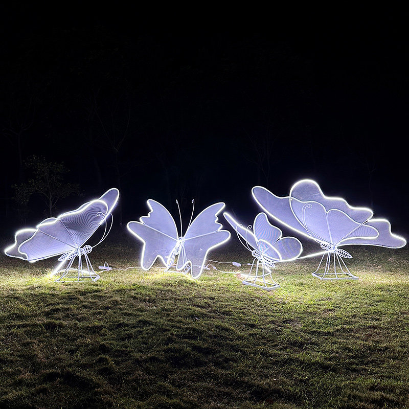 铁艺不锈钢镂空发光蝴蝶雕塑摆件户外花园林布置草坪景观装饰小品,家居饰品,户外/庭院摆件,淘宝优惠券,粉丝福利购,淘宝优惠卷