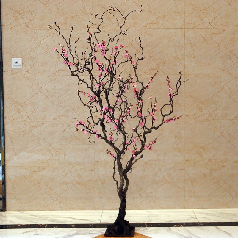 仿真梅花树天然龙枣树干悬挂落地摆放装饰花艺