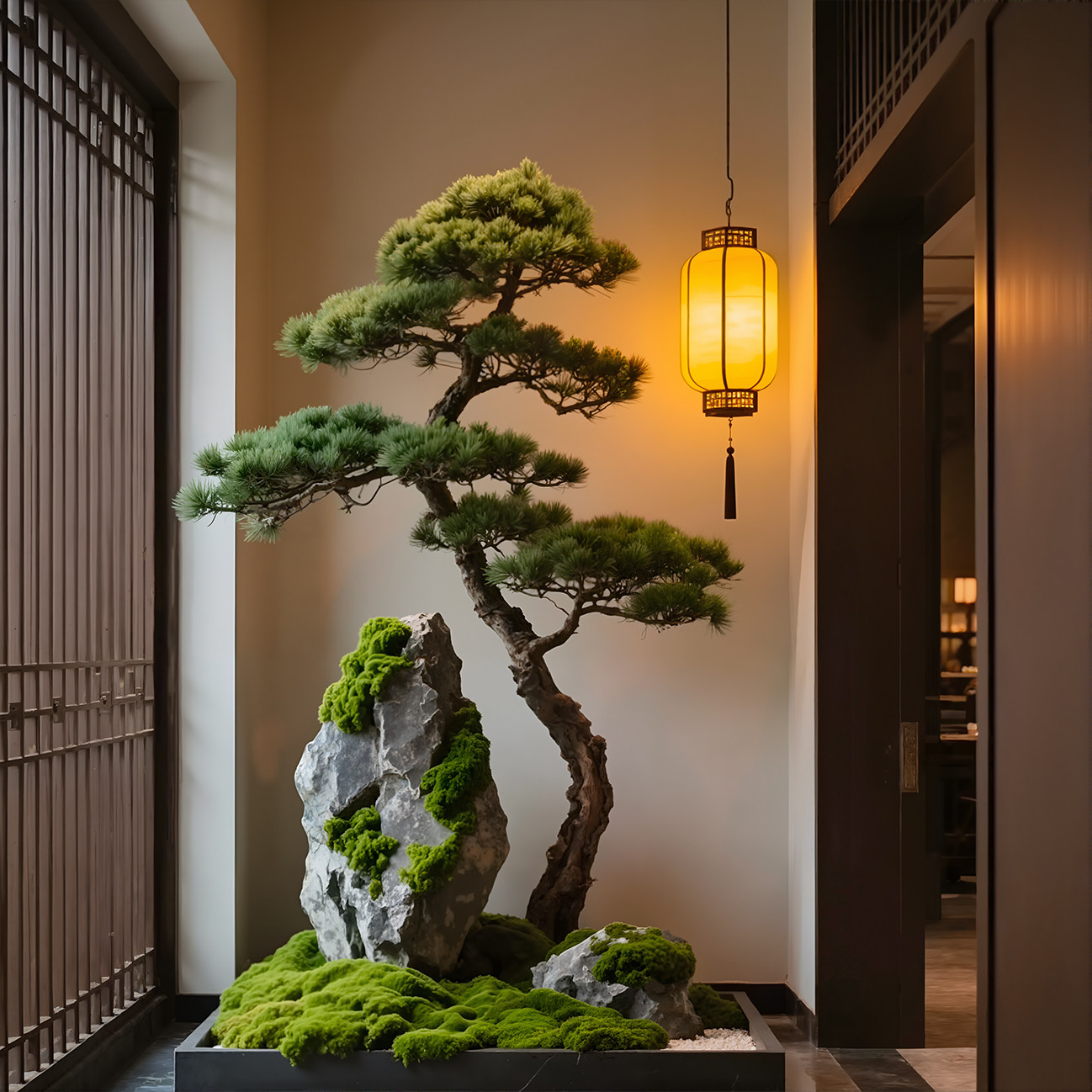 仿真松树迎客松造型树大型室内