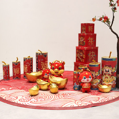 装饰仿真新年搭配摆件桃花树