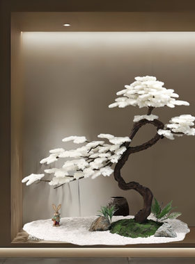 仿真雪松树造型树室内外玄关造景