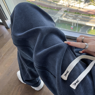 子女休闲窄版 高腰加厚灯芯绒垂感女裤 阔腿裤 加长大码 冬季 加绒裤