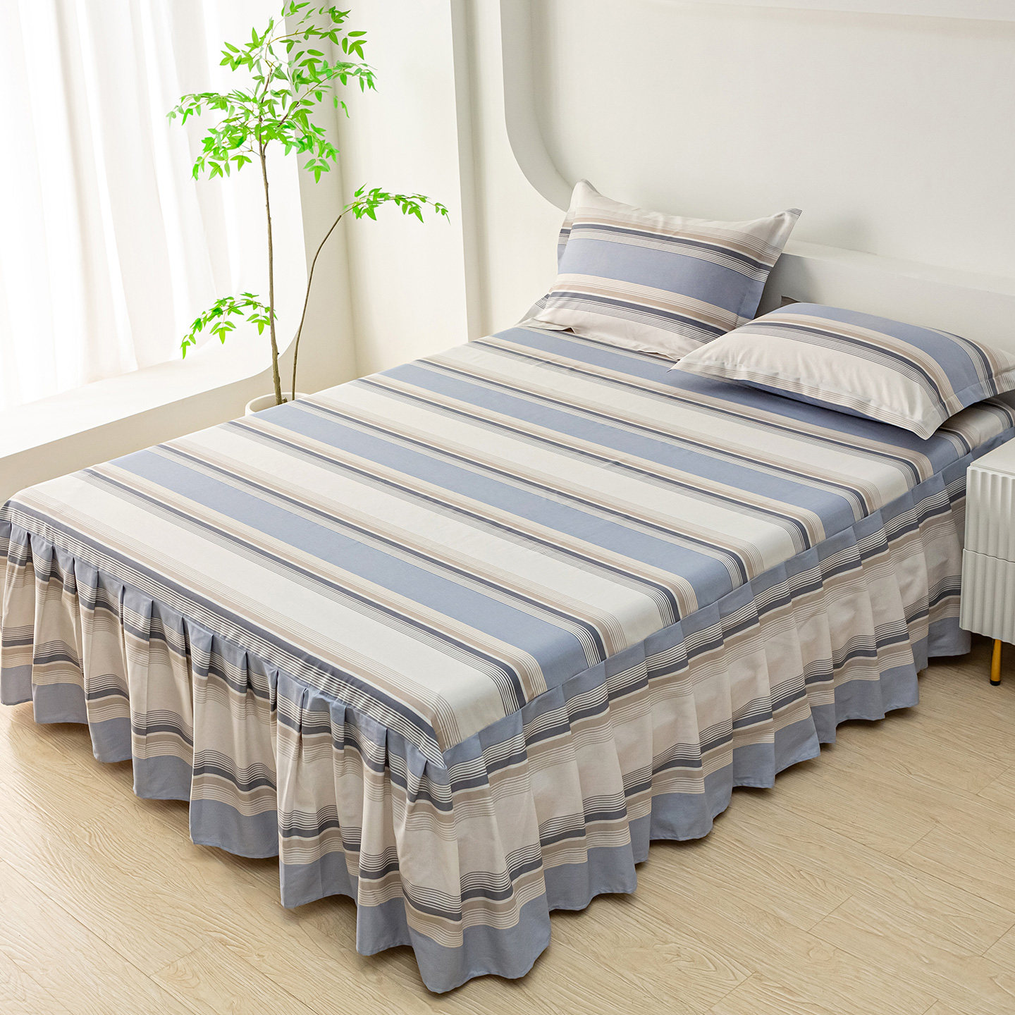 100全棉床裙纯棉床罩薄款遮丑床单套定做单件1米单人床床裙款定制