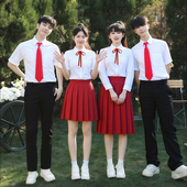 红歌大合唱团诗歌朗诵演出服成人高初中学生学院风运动会班服套装