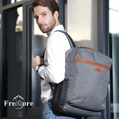 FRESHORE双肩包男背包商务通勤休闲大容量出差旅游包电脑收纳包