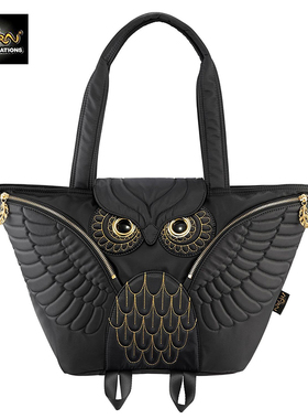 Morn Creations 猫头鹰手提单肩包 300T尼龙 欧美风格休闲包