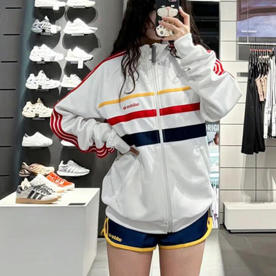 阿迪达斯三叶草男女立领夹克