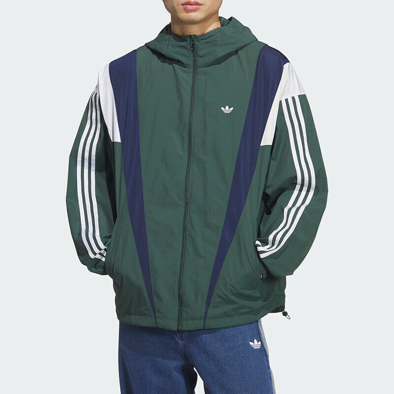 阿迪达斯三叶草外套男装运动服梭织休闲连帽夹克KS3553 KS3552 - 实物图