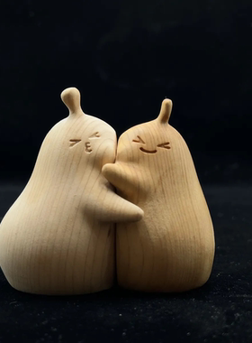 崖柏木实木雕摆件手把件永不分梨