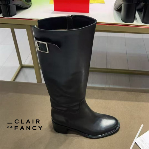 CLAIR de FANCY新款骑士靴长靴高筒靴粗跟时装靴女靴1601959