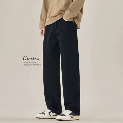 CONTRA黑色牛仔裤男宽松