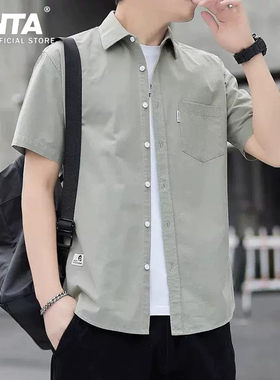 高端纯棉男士短袖衬衫202