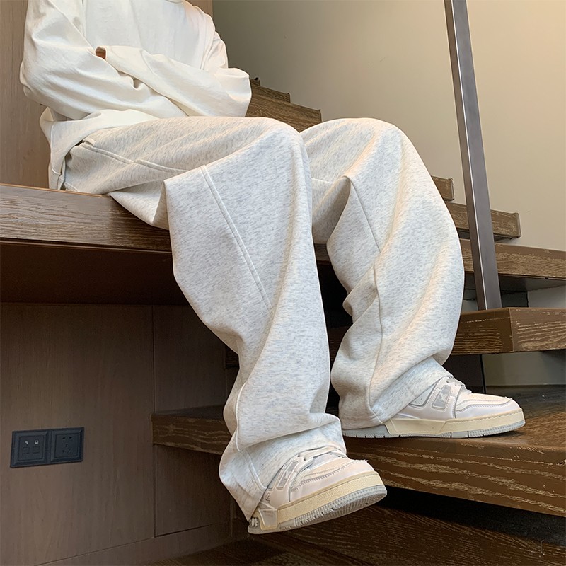 卫裤男生裤子秋季新款美式直筒宽松阔腿裤情侣运动裤百搭休闲长裤