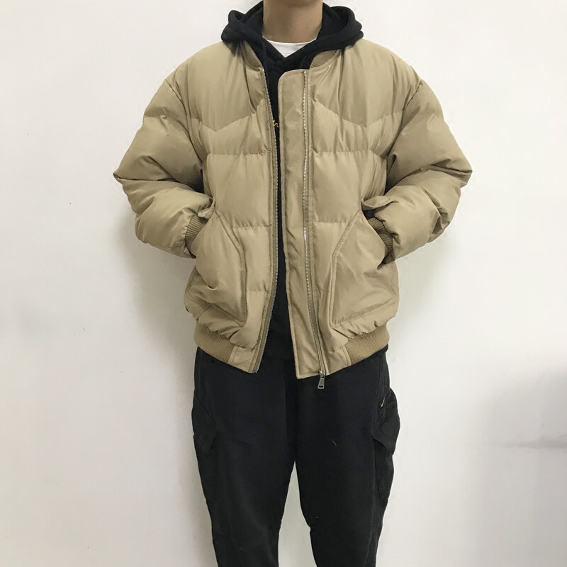 2026冬装新款百搭男外套潮流宽松棒球衫棉衣日系原宿短加厚棉服帅