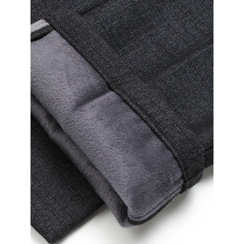 冬季中年男士加绒休闲裤中老年爸爸抗寒保暖男裤加厚宽松西裤外穿