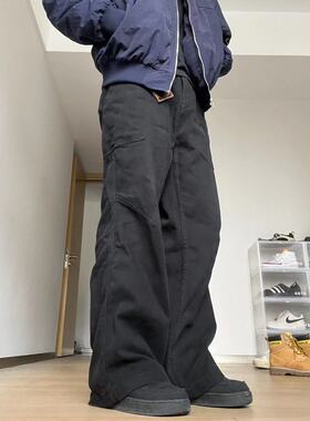 22TREE美式复古休闲直筒裤子男小众春夏cleanfit潮流百搭宽松长裤