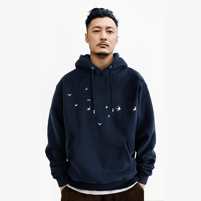 秋冬款加厚连帽卫衣男美式加绒男士长袖上衣冬季新款潮牌男装外套