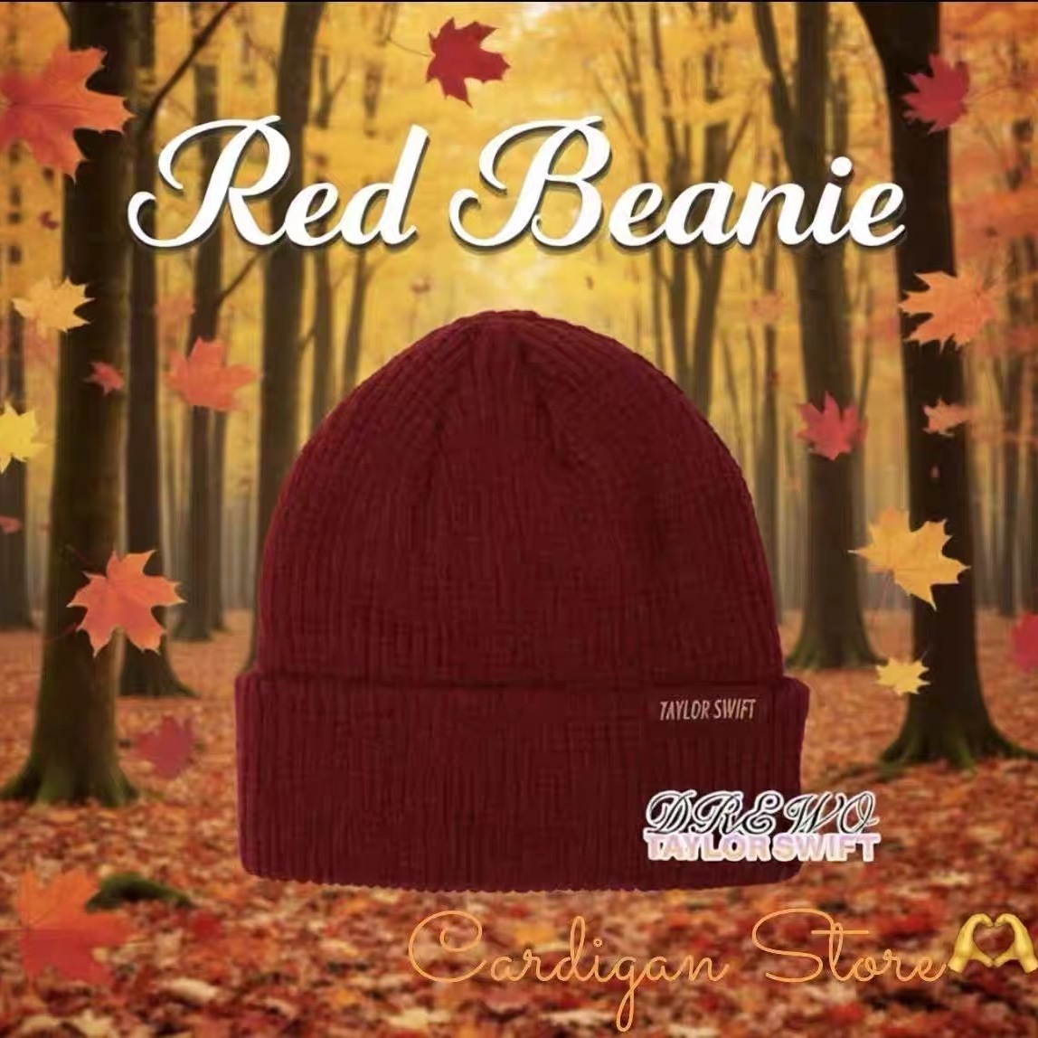 [Red Beanie]霉霉taylor同款red针织帽堆堆帽秋冬款保暖时尚周边