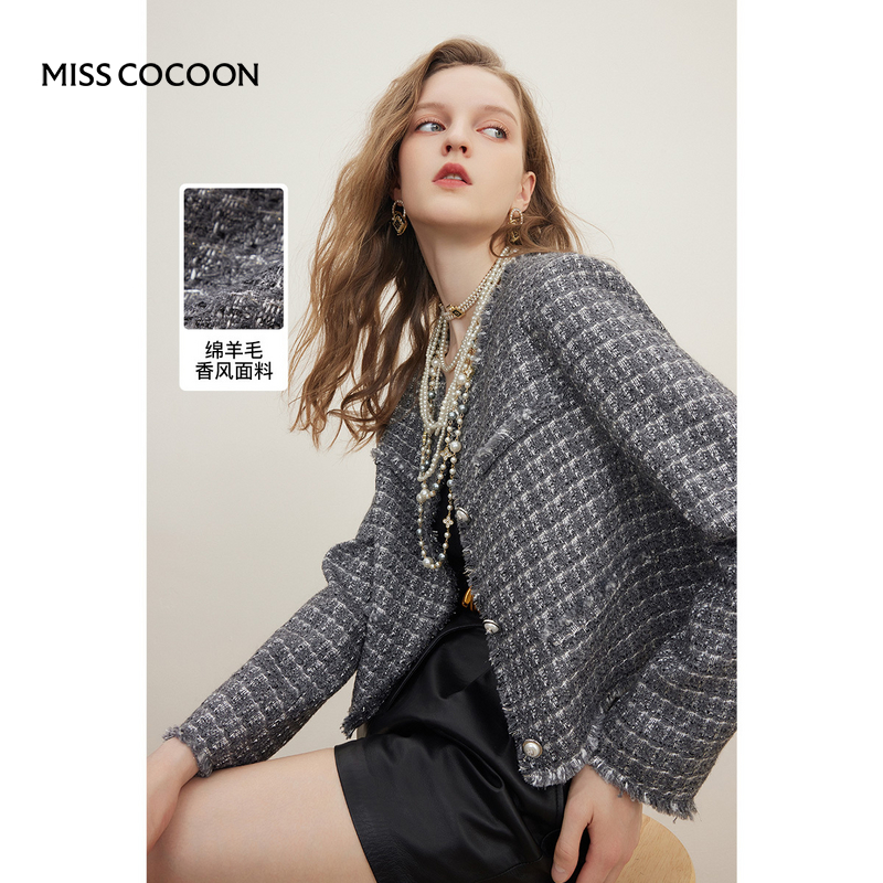 MISSCOCOON短外套绵羊毛