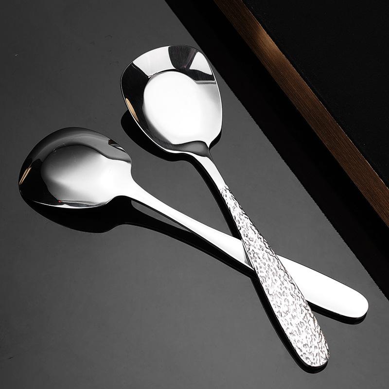 304不锈钢加厚锤纹西餐勺