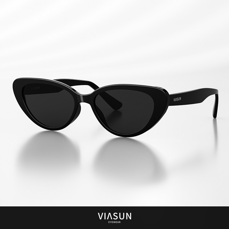 薇尚美式复古猫眼墨镜高级感偏光防晒太阳镜防紫外线2025新款8060